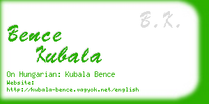 bence kubala business card